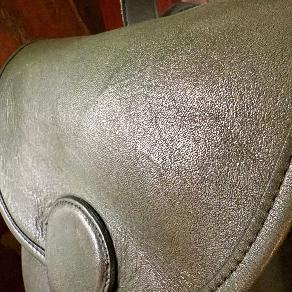 Vintage Coach 9943 Bottle Green Leather Backpack XL USA Turnlock Rucksack - Picture 14 of 17